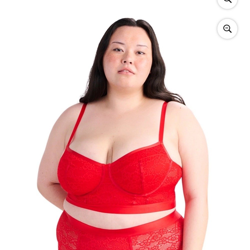 Balloon High Red Parade Lace Bustier, Size XS‎ NWT